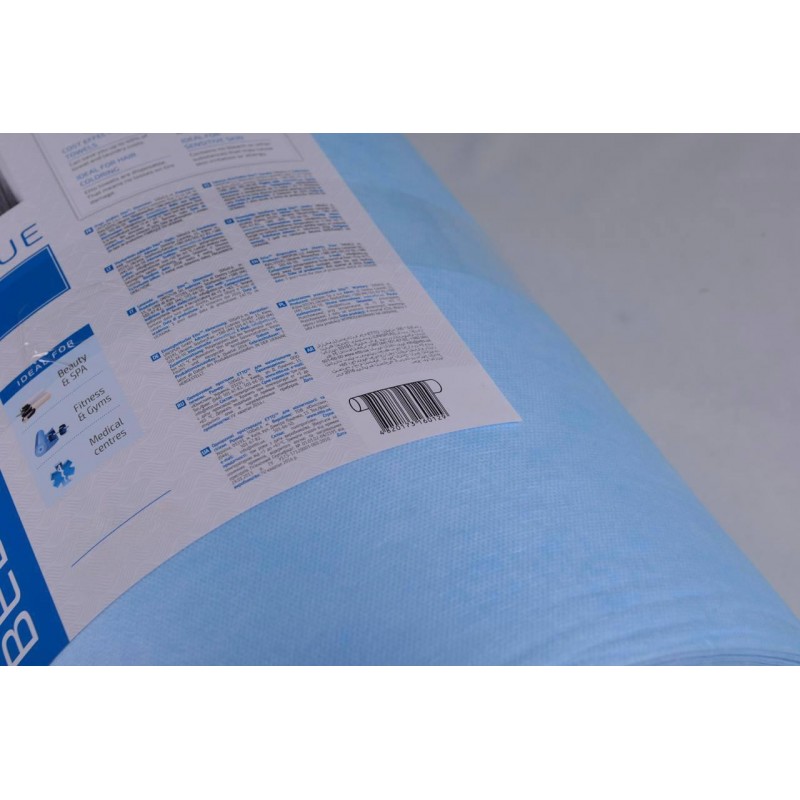 Простыни одноразовые Etto, СМС, 0,8м х 500м, рулон, Голубой