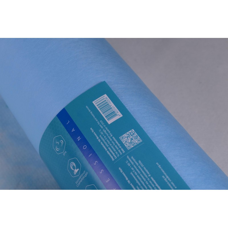 Простирадла одноразові Monaco Style, 0,8м х 200м, рулон, Блакитний