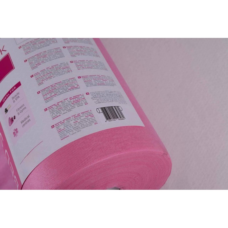 Простирадла одноразові Etto, СМС, 0,8м х 500м, рулон, Рожевий