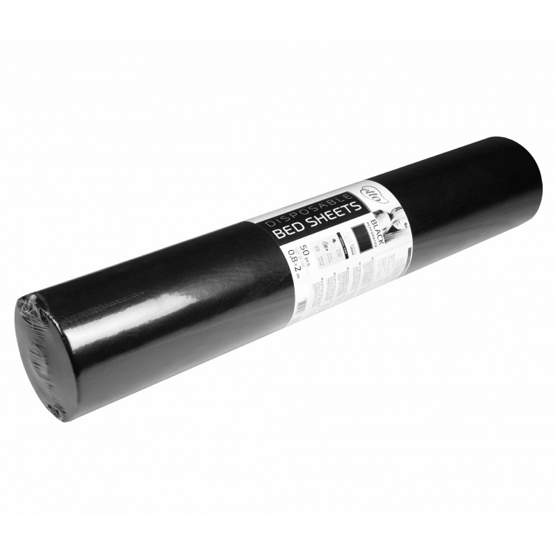 Простирадла одноразові Etto, Black Collection, ПЕРФ 0,8м х 2м (50шт), спанбонд 30г/м2