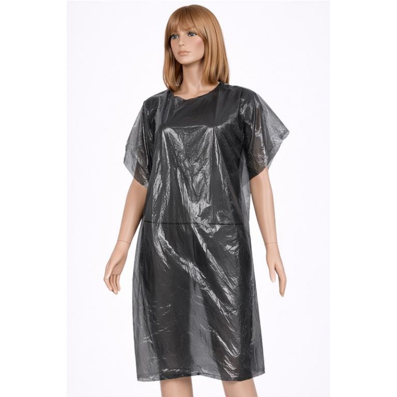 Пеньюар одноразовый полиэтиленовый Monaco Style 90×135 см, 50 шт., черный