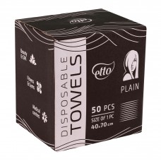 Рушники одноразові, Etto, Black Collection, 40см х 70см (50шт. складені), гладкий 50г/м2