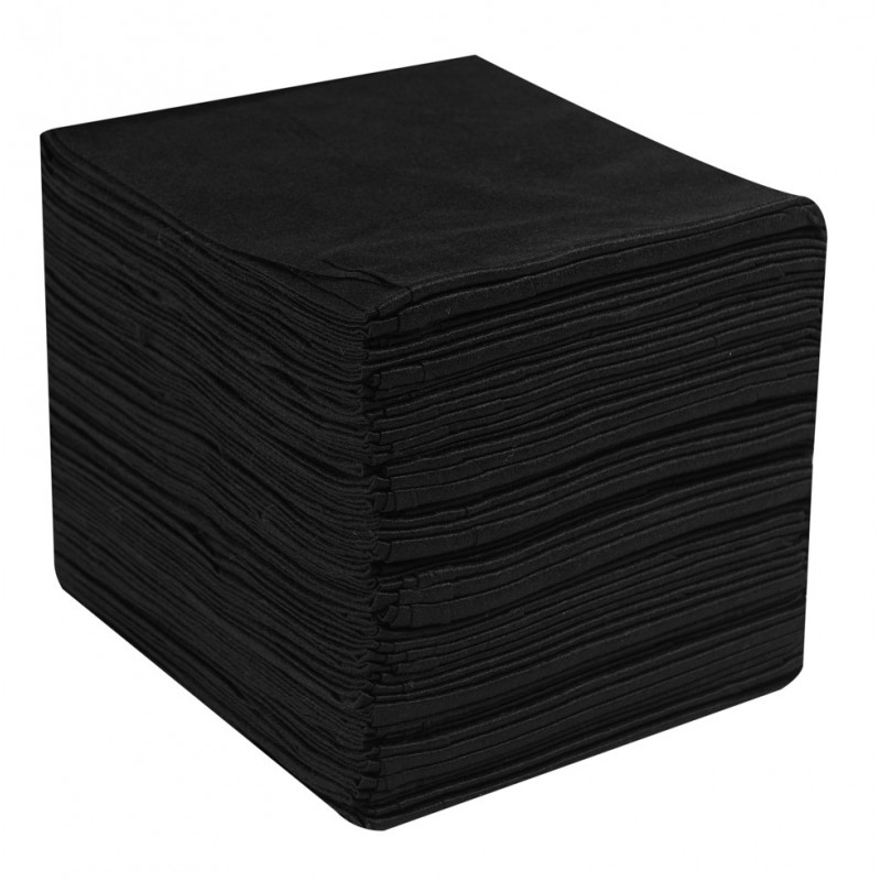 Рушники одноразові, Etto, Black Collection, 40см х 70см (50шт. складені), гладкий 
