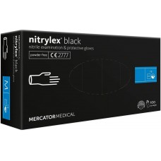 Рукавиці нітрил без пудри NITRYLEX BLACK 100 шт, чорні, розмір L