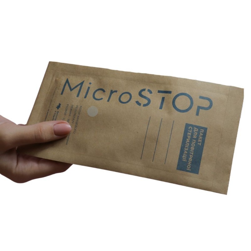 Microstop Крафт-пакети ECO з індикатором 4 класу  60×100 мм (UA) 1 уп. (100шт.)