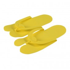 Тапочки одноразові, в'єтнамки, EVA, жовті, розмір 36-39 (12 пар)
