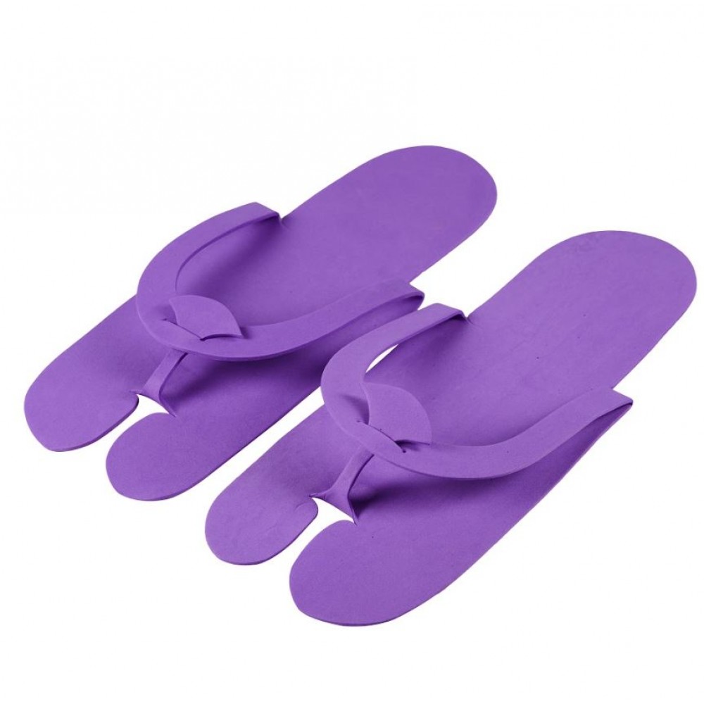 Тапочки одноразові, в'єтнамки, EVA, фіолетові, розмір 36-39 (12 пар)